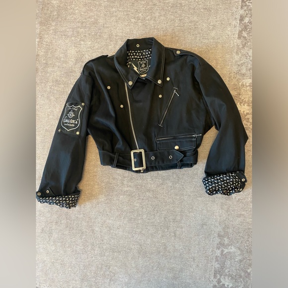 VINTAGE RARE 80s MOTO THE LABEL SPECTOR’S PAR SELECTO FRENCH BLACK JACKET SZ S - Picture 12 of 16